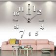 3D DIY Pendule Murale Moderne Métallique Horloge de Salon Décoration Décoratif Chambre Restaurant COSwk3866-1