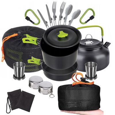 Set De Cuisine Camping Titane Militaire - Cantine 1100ml, Tasses, Sac Camouflage - Ultra Léger 576g Pour Randonnée