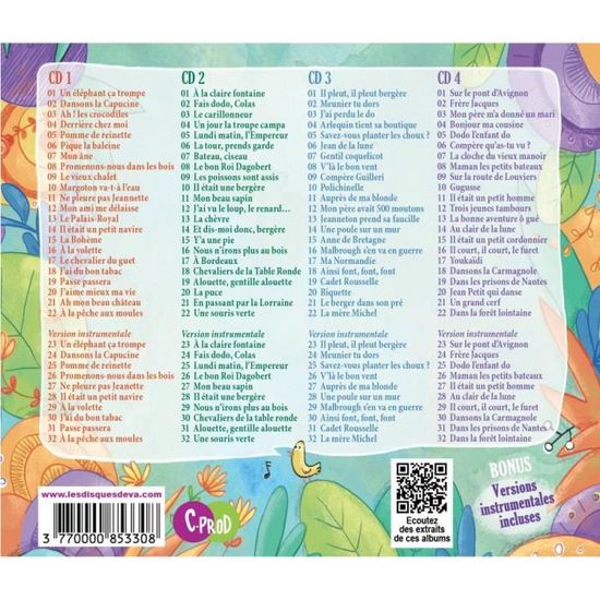 Chanson Cadet Rousselle Paroles Comptines de toujours - Coffret 4CD (Livret des paroles) - Cdiscount