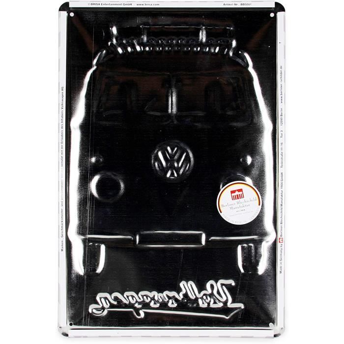 Plaque Déco Vintage Volkswagen Bulli T1 - Métal Rétro 15x20 Cm - Idée Cadeau Originale