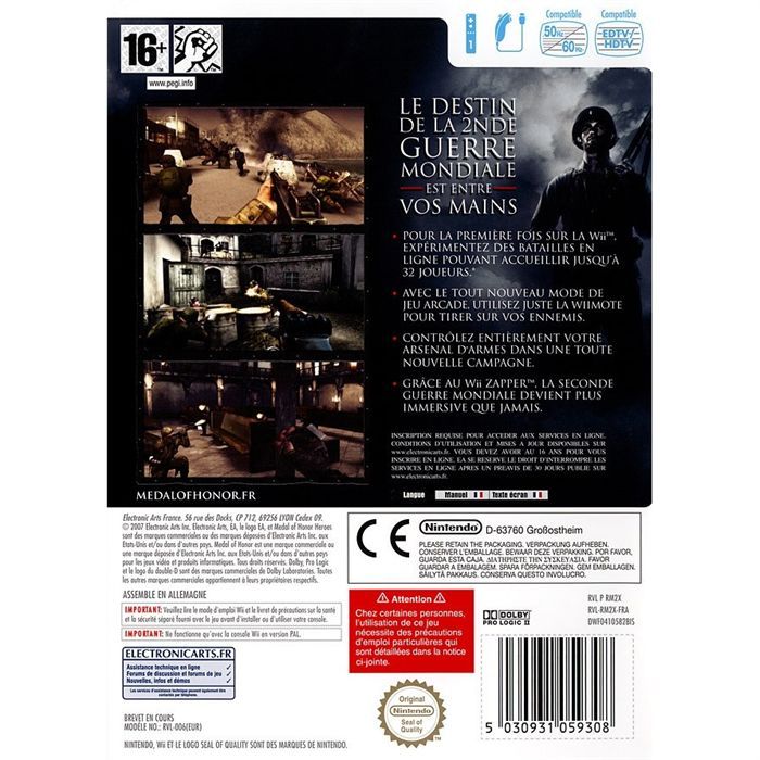 Jeu Medal Of Honor Heroes 2 - Nintendo Wii - Neuf Sous Blister
