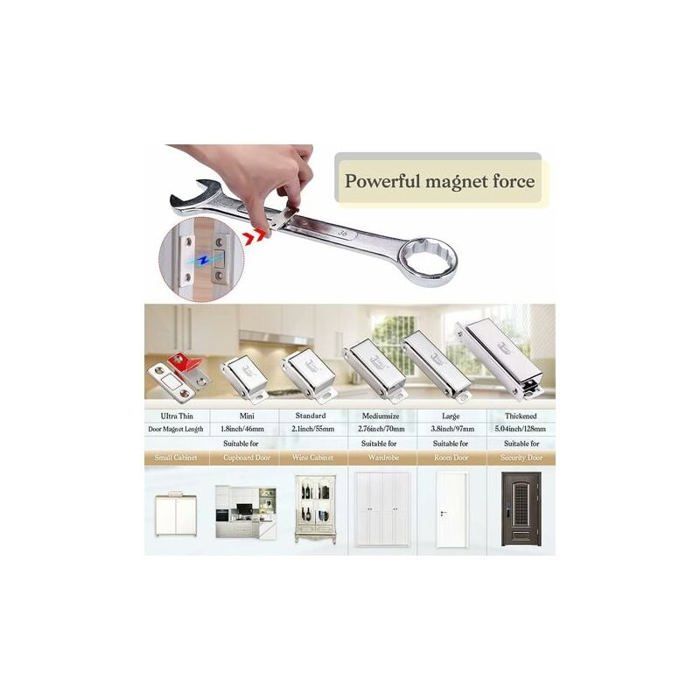 Loquet Magnétique Fort Pour Placard Et Tiroir – Lot De 8, Marron – Uxcell