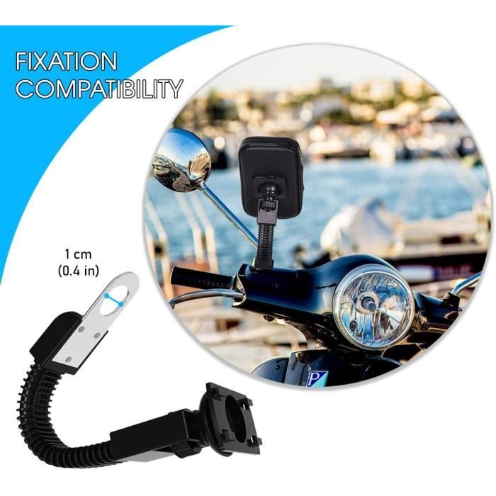 Support Guidon Vélo Alliage Aluminium Support Téléphone Vélo Demeras - Rotation 360° - Alliage Aluminium - Guidon 55-100mm Fixation Smartphone Vélo Route VTT