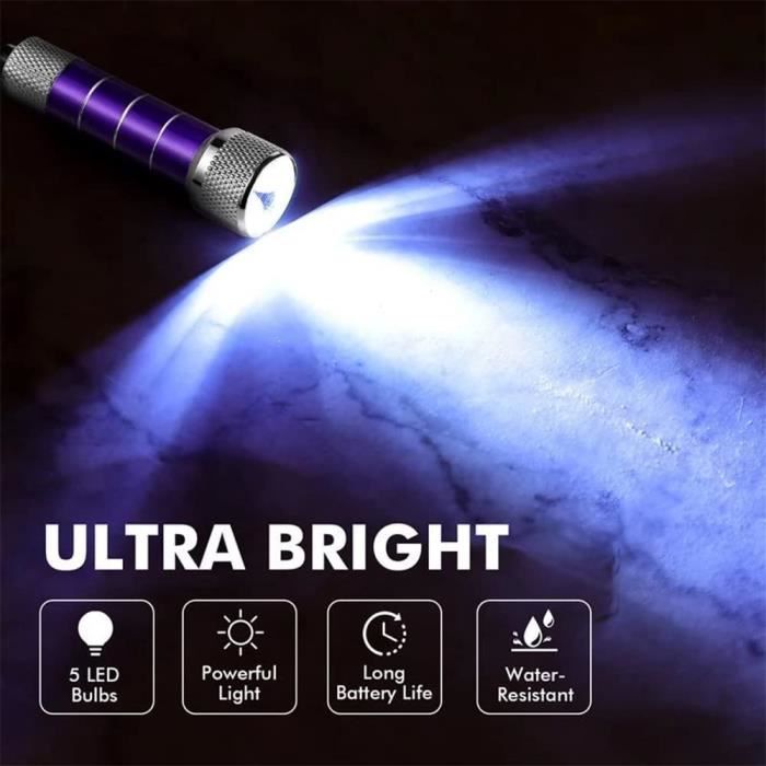 Lampe Torche LED Porte-clés – Rechargeable, Super Lumineuse, Alu Noir, Aimant