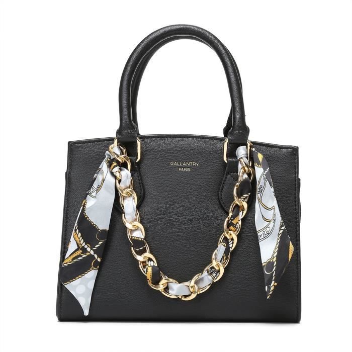 Sac a main noir avec foulard clearance
