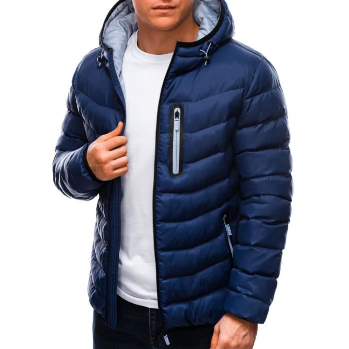 Homme Sweat À Capuche Zippé Doublé De Polaire Couleur Unie Bleu marine Bleu  marine - Cdiscount Prêt-à-Porter