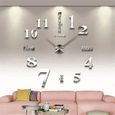 3D DIY Pendule Murale Moderne Métallique Horloge de Salon Décoration Décoratif Chambre Restaurant COSwk3866-2