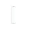Porte de douche pivotante Spot extensible 80 à 90cm AURLANE - profilés métal blanc verre trempé transparent-2