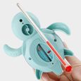 Drfeify Thermomètre de bain pour bébé en forme de tortue - Mesure de la température du bain et de la chambre - Design amusant et-2