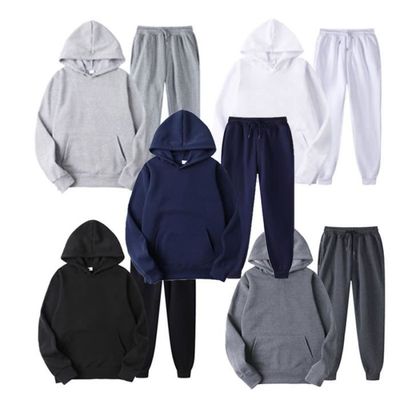 Survêtement Homme 2 Pièces - Sweat Capuche & Pantalon Jogging - Hiver Chaud - Taille Grande - Polyester/Élasthanne