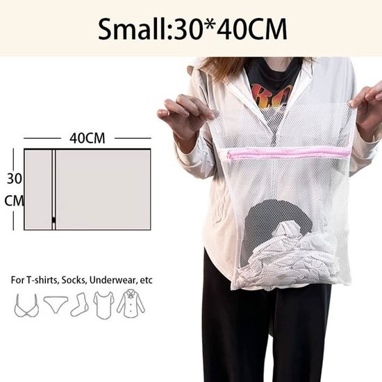 Lot De 5 Filets à Linge Pour Machine à Laver - Sacs Protection Lingerie, Sous-vêtements Avec Fermeture Éclair