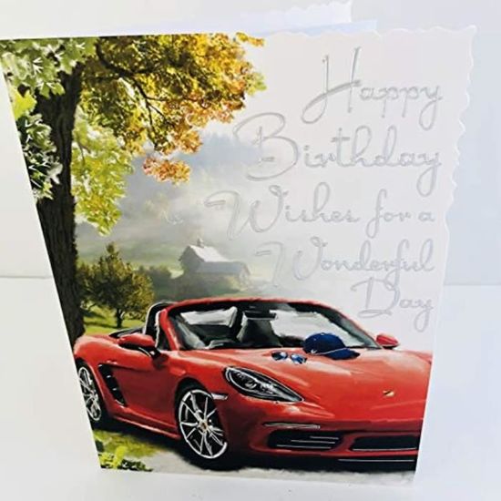 Kit Papier Creatif Nwzrz Joyeux Anniversaire Masculin Souhaite Une Carte De Jour Merveilleux Red Sports Ca Cdiscount Beaux Arts Et Loisirs Creatifs