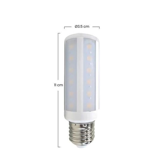 Ampoule LED dimmable E14 OPALE éclairage blanc chaud 5.5W 806 lumens Ø3.5cm