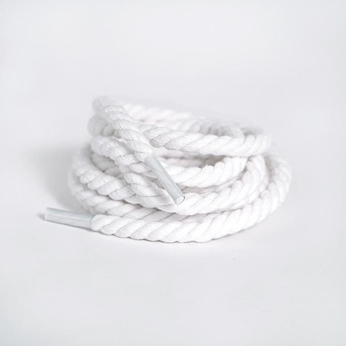 WELKOO Lacets plats, lacets résistants,1 paire.Couleurs Blanc et longueur (90cm x 8mm