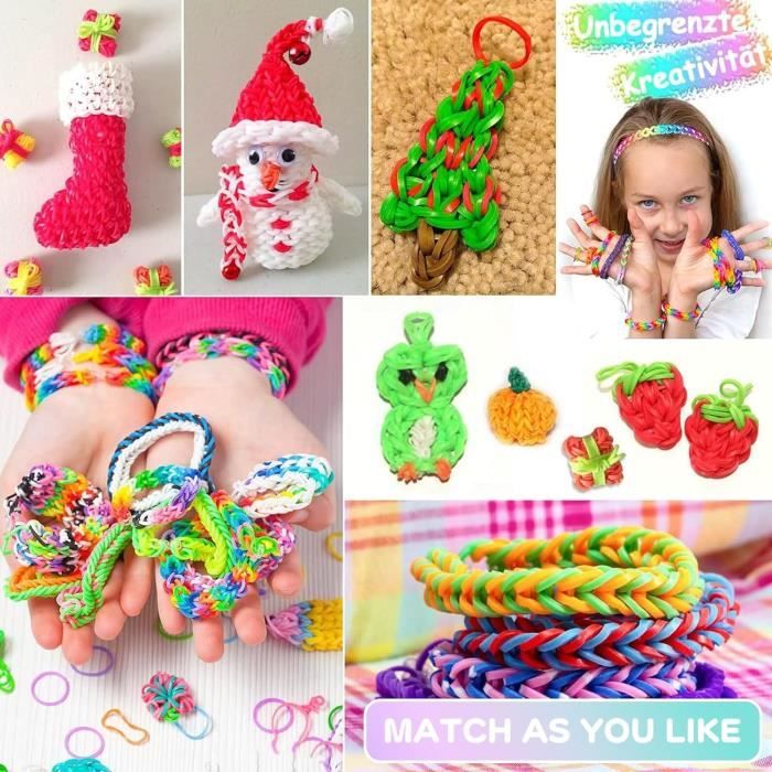 300 Bandes (+50 Gratuites) Pour Métier à Tisser - Sac De Bandes Couleurs Mélangées
