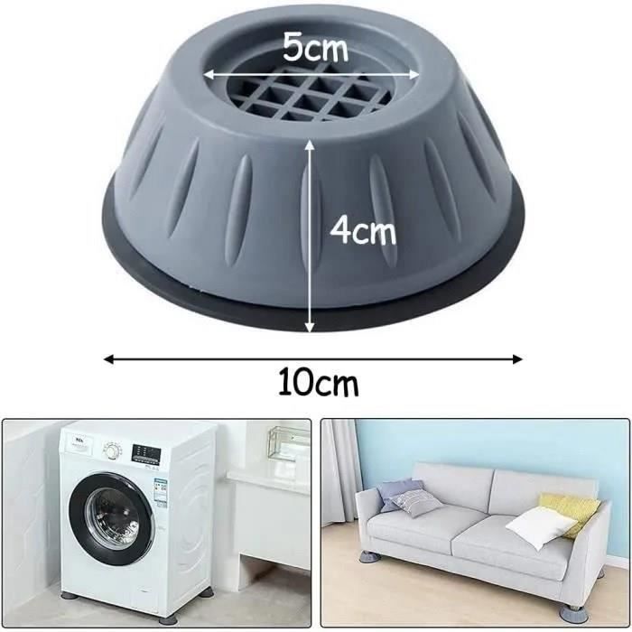 Pieds anti-vibration pour lave-linge et meubles (lot de 4)