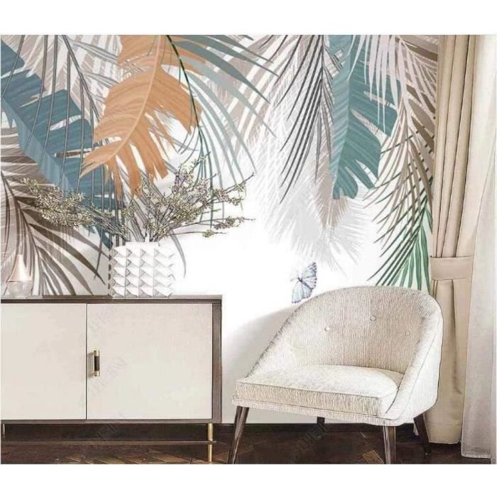 Papier Peint Jungle Tropicale Soie Effet 3d Paysage Nature Foret ...