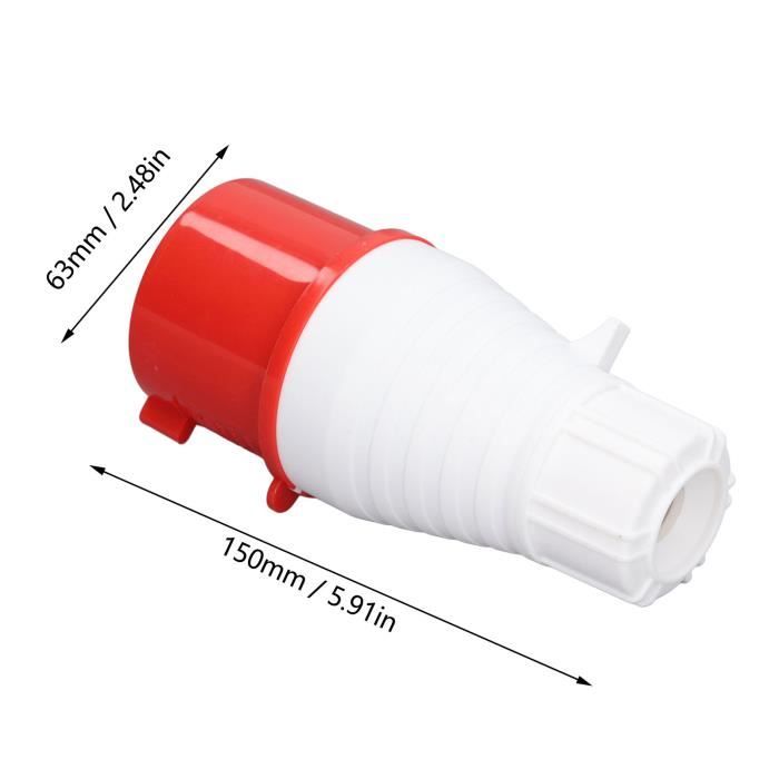 Prise Industrielle Kopp IP44 Rouge - 5 Broches 32A - Pour Usage Extérieur Et Chantier