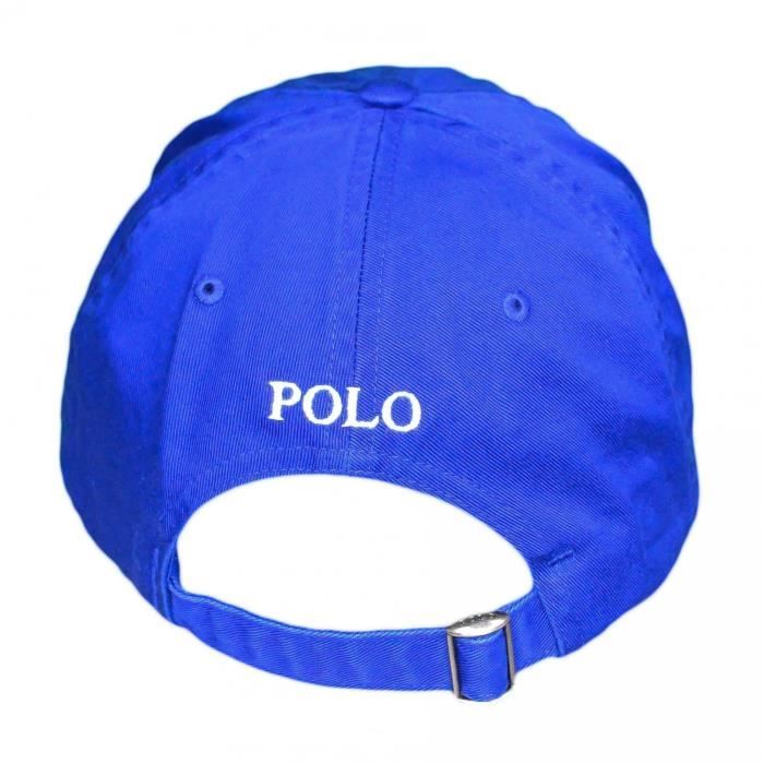Casquette Ralph Lauren bleu royal logo bleu ciel pour homme