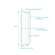 Porte de douche pivotante Spot extensible 80 à 90cm AURLANE - profilés métal blanc verre trempé transparent-3
