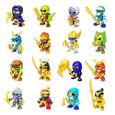 Treasure X - Ninja Figures 6 - Figures d'action, 16 ninja à collecter, modèle assorti (FAMO-3