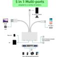 Adaptateur MultiméMoire de CaméRa USB OTG pour Kit de Lecteur de Carte Micro-SD TF pour IPhone IPad pour Convertisseur Apple 13-3