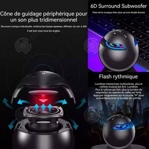 Mini Haut-parleur Portable Stéréo – Branchement 3,5 Mm, Compatible MP3, MP4, Jusqu’à 10h D’autonomie