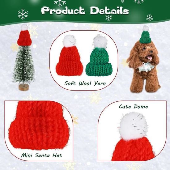 2pcs Bonnet Noel Chapeau De Père Noël Enfant De Luxe Costume De Chapeau De Pere Noel Rouge En