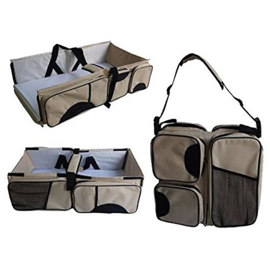 Sac à Langer Générique Pour Voyage - Dimensions 48x20x28 Cm - Bandoulière Réglable - Organisé Avec Compartiments