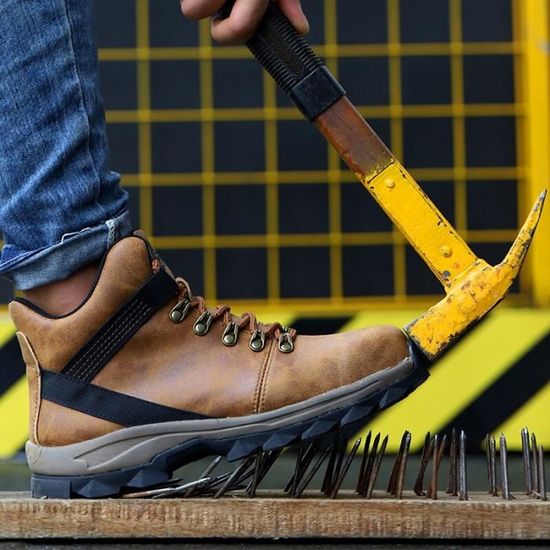 Bottes De Sécurité S3 Pour Hommes - Légères, à Bout En Acier, Anti-perforation Et Imperméables, Pour Chantier Et Travail