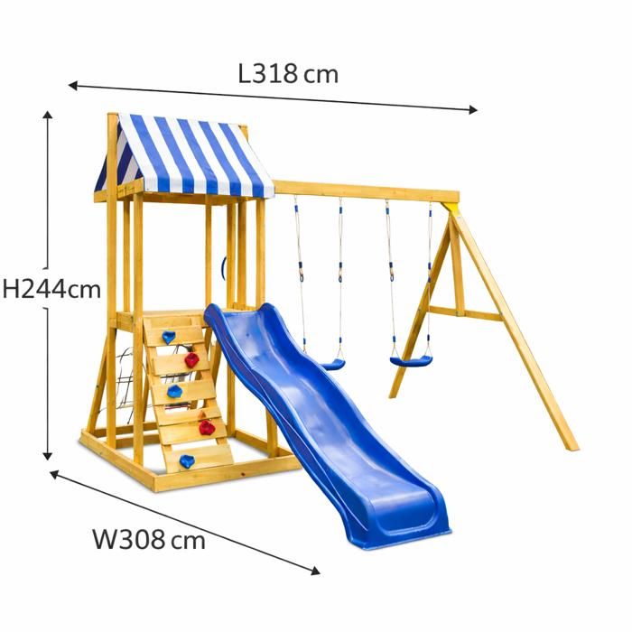 Toboggan 4-en-1 Pour Enfant – Aire De Jeux Avec Balançoire, Panier De Basket Et Échelle – Intérieur/Extérieur – Rose – Dès 1 An