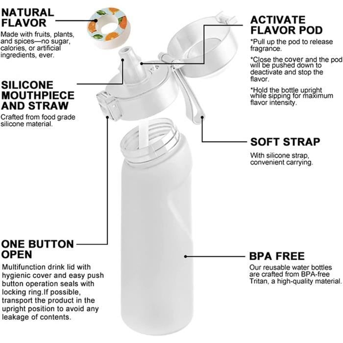 Air Up – 1 bouteille d'eau en Tritan sans BPA 650 ml, 3 capsules