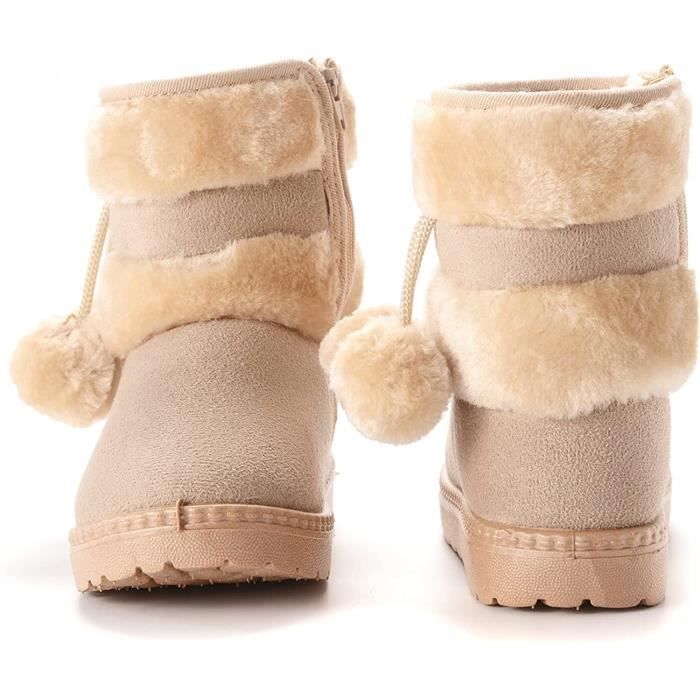 Bottes De Pluie Souple Enfant KVbabby Filles Bottes De Neige Antidérapant Sole Souple Bottes D'hiver Bottes De Pluie Bebe