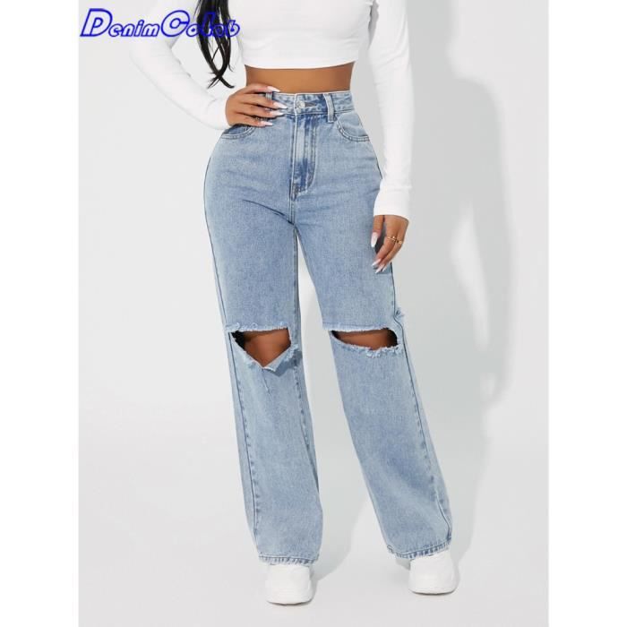 Jean femme troué genou outlet