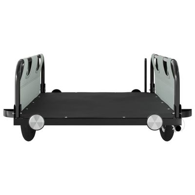 Remorque Vélo Enfants VidaXL - Siège 2 Places 30kg - Harnais 5 Points - Pliable - Gris/Bleu