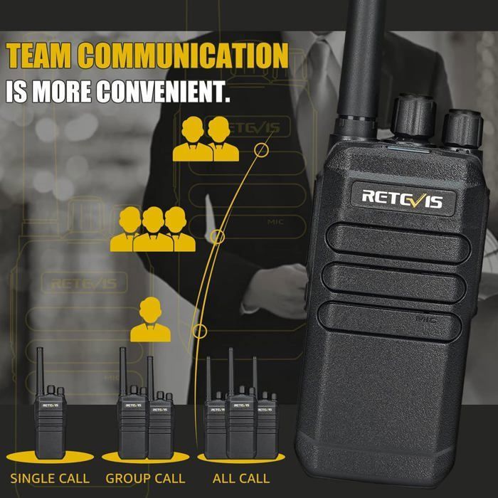Retevis RT40 Talkies Walkies Adultes, 48 Canaux, DMR, PMR446, Radio ...