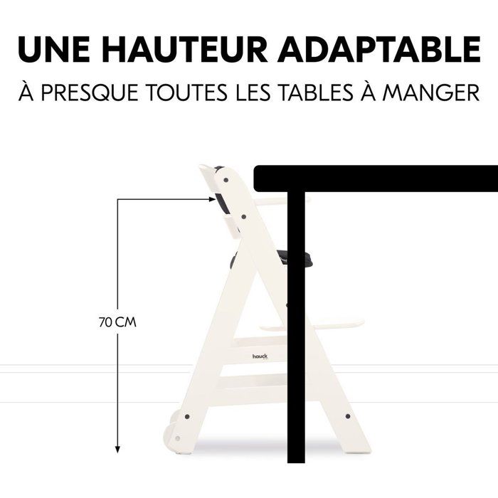 Roulettes Pivotantes Pour Chaise Haute Hauck Alpha Plus - Blanc, Faciles à Monter, Sécurité Anti-Basculement Préservée