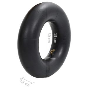 Lot De 2 Chambres à Air 3.50-6 / 4.00-6 / 4.10-6 – Valve Droite Voiture – Pour Brouette Et Chariot