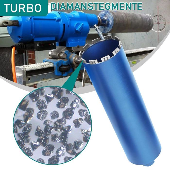 Couronne Diamant SDS Plus 25mm - 460mm Long - Pour Béton Armé - Perçage Humide/Sec - UNC 1¼"