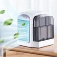 Climatiseur Mobile, Refroidisseur d'air et Humidificateur à Évaporation Personnels avec Fonctions 3 en 1, d'air 400ML, Lumière A458