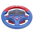 Garosa Jouet de volant Jouet électrique de volant de simulation d'enfants conduisant le jouet éducatif de volant de voiture (bleu)-0