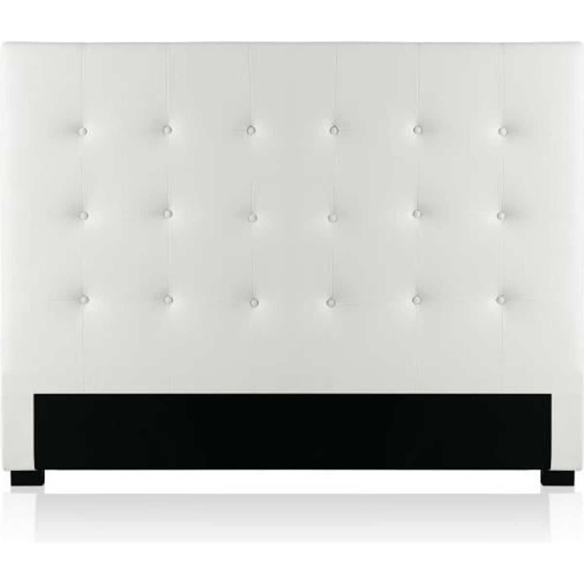 Tete De Lit Simili Cuir Blanc