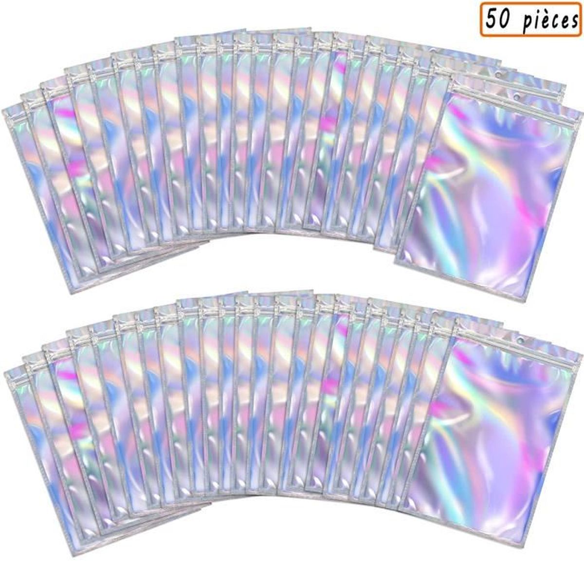 Lot De 200 Sachets Hermétiques OPP Avec Trou De Suspension - 8,1 X 14 Cm - Transparents, Refermables - Pour Bijoux, Bonbons, Collations - 2
