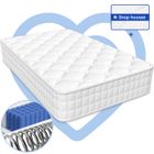 DACCORMAX Matelas 90x190, Matelas Ressorts Epaisseur 22cm, 7 Zones Conception, Matelas avec Drap-housse, Mousse à Mémoire