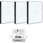 FAST LED TECHNOLOGY Kit interrupteur va et vient sans fil - Prêt à poser - 3 boutons tactiles + 1 récepteur