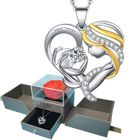 LE COIN COQUIN Collier gravé Merci Maman - Collier coeur mère-fille avec coffret fleur Bijoux Cadeau pour fête des mères, anniversaire maman