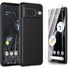 Coque Silicone Noir + Verre Trempe Pour Google Pixel 8 Little Boutik©