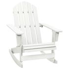 VIDAXL Rocking chair de jardin en bois - Blanc - 72 x 92 x 104 cm