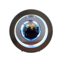 Couleur Argent noir Globe à lévitation magnétique flottant, boule lumineuse LED ronde, lampe antigravité électronique, décoration