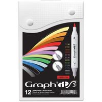 Set de 12 Marqueurs Graph'it Brush Essential - Graph it Multicolore - Assort.